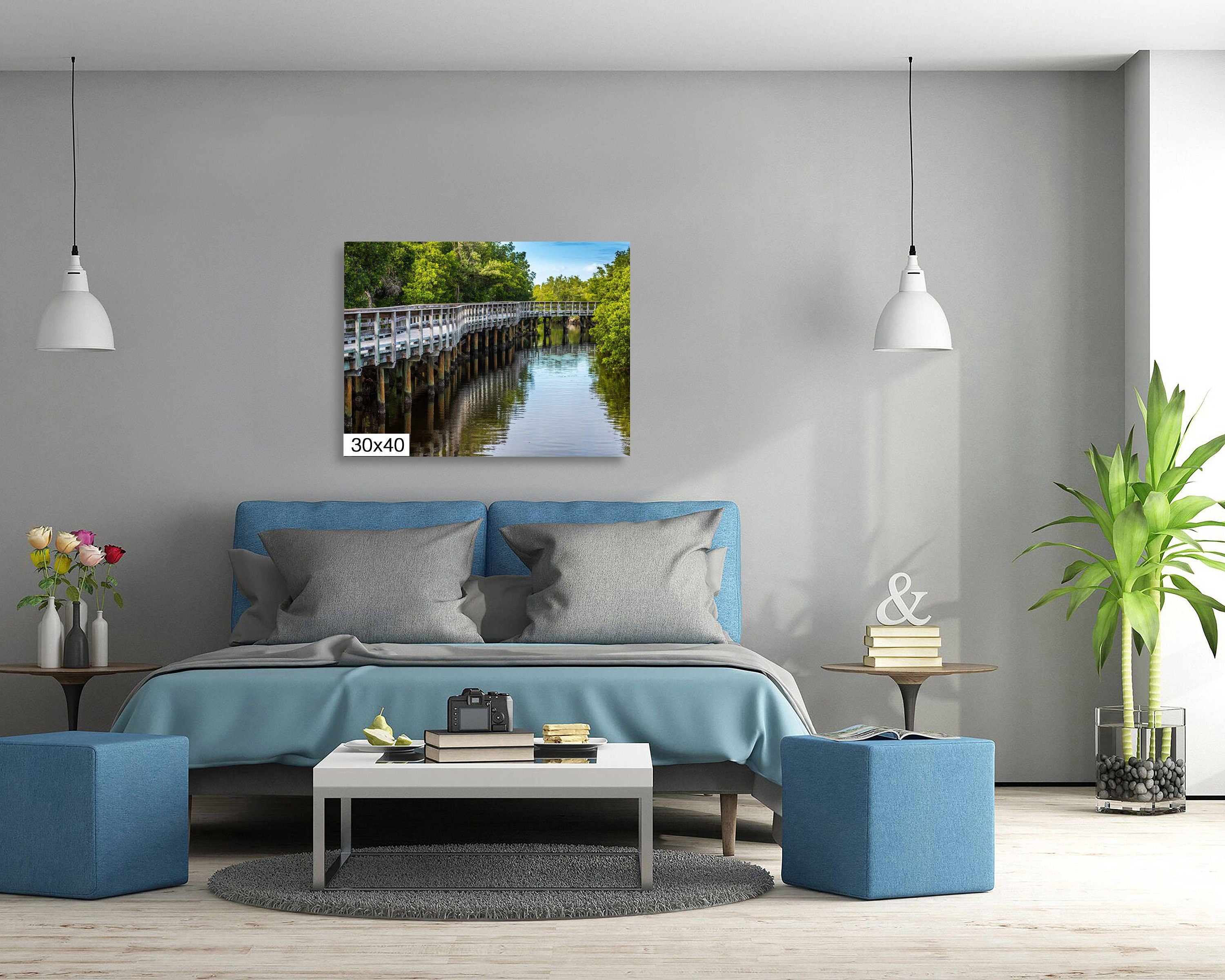 Whispers of the Mangrove: Boardwalk Bridge Robinson Preserve Wall Art Mangrove Forest Nature Photography