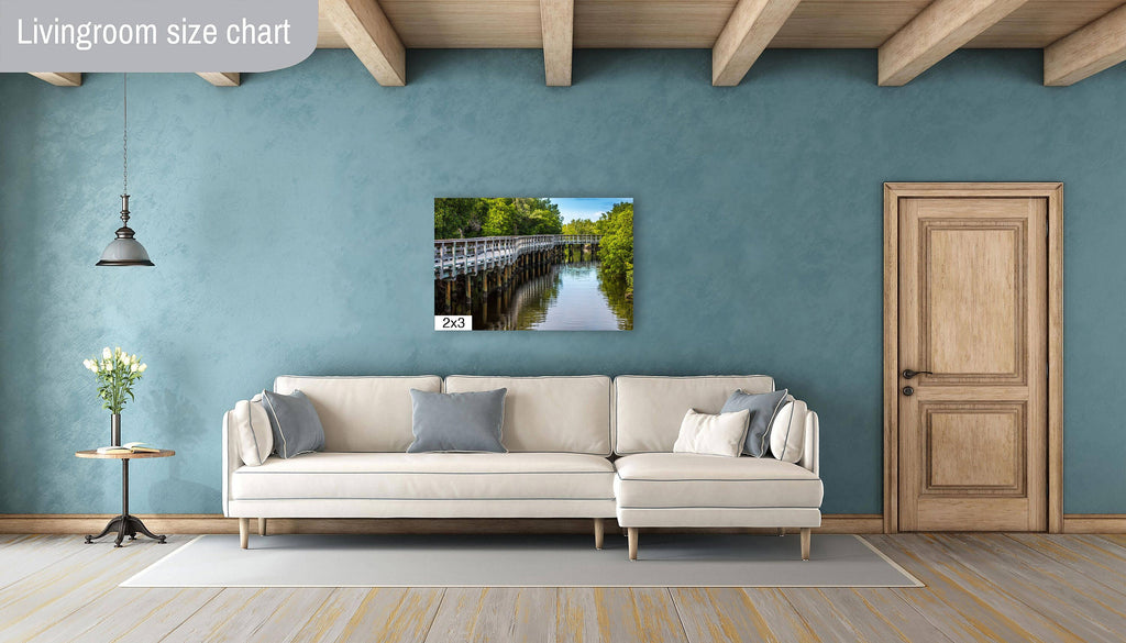 Whispers of the Mangrove: Boardwalk Bridge Robinson Preserve Wall Art Mangrove Forest Nature Photography