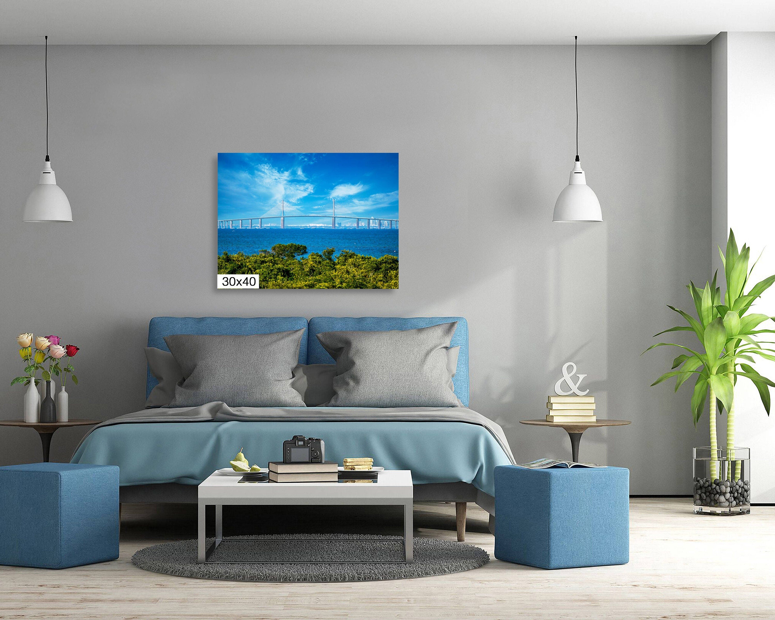 Bridging Horizons: Sunshine Skyway Bridge Florida Architecture Photography Home Decor Wall Art