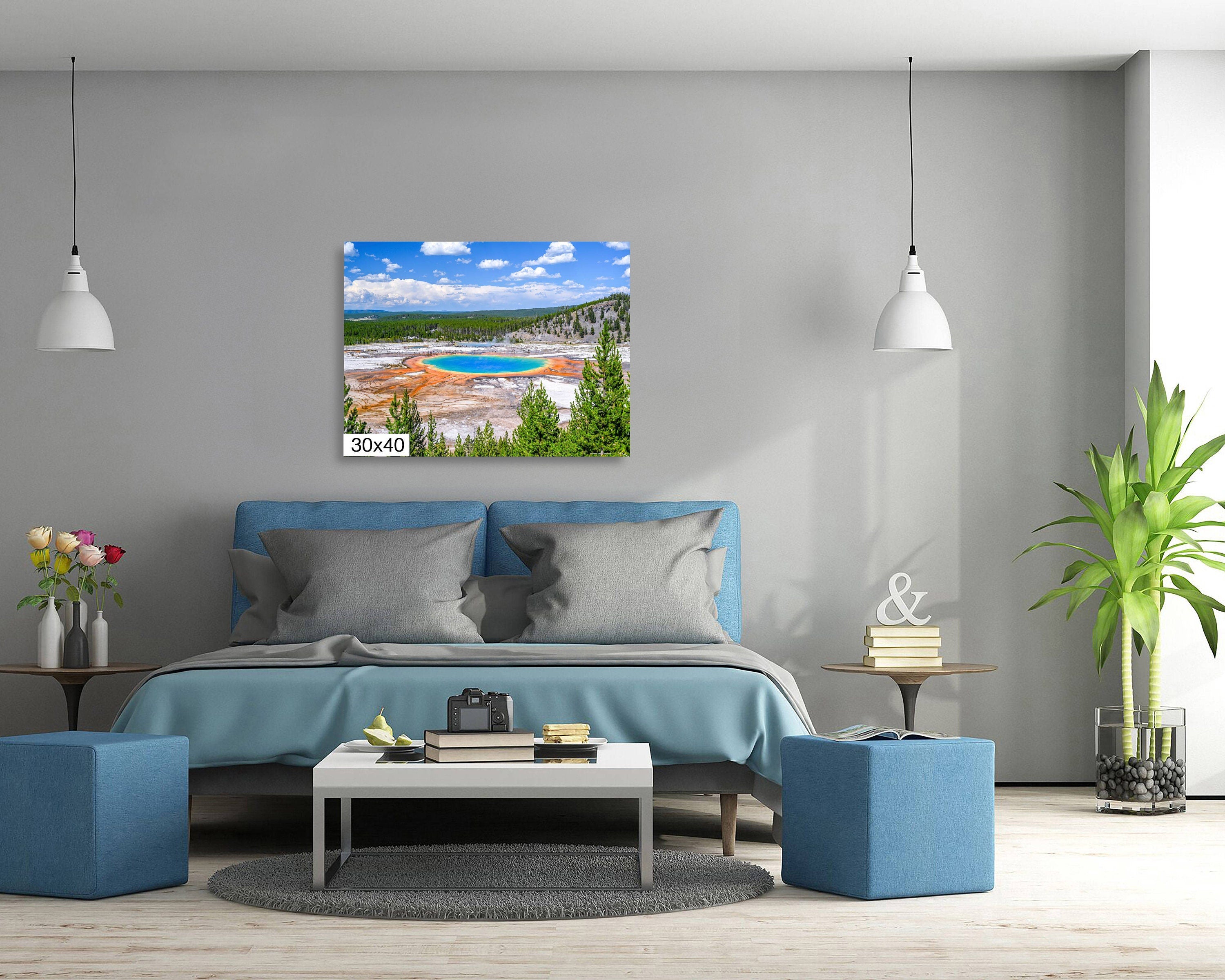 Steamy Kaleidoscope: Grand Prismatic Spring Yellowstone National Park Nature Landscape Art Print