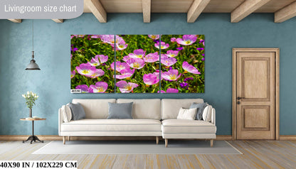 Petals of Sunshine: Field of Primrose February Birth Flower Photography Metal Canvas Art Print