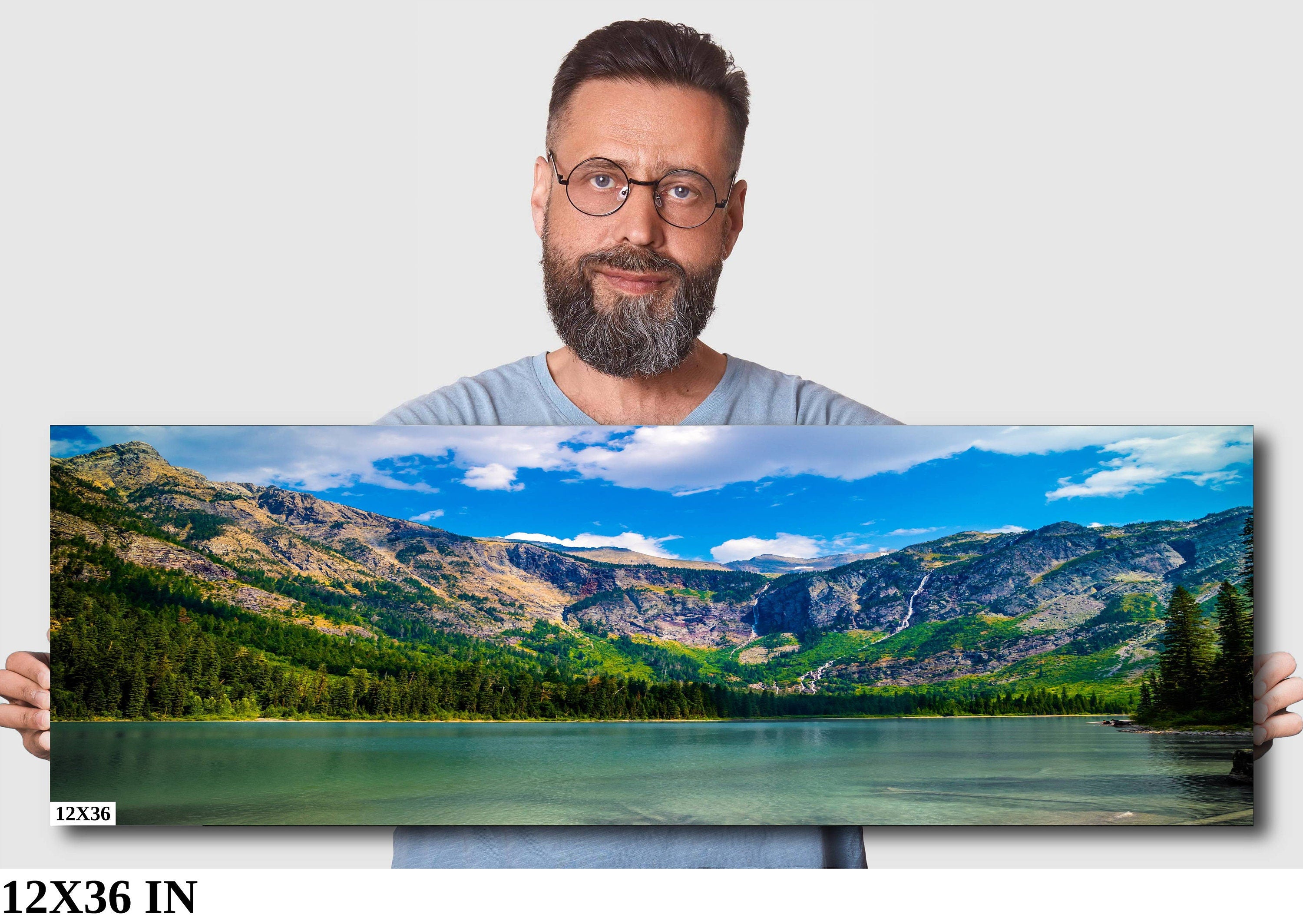 Veiled Tranquility: Avalanche Lake in the Heart of Glacier National Park Wall Art
