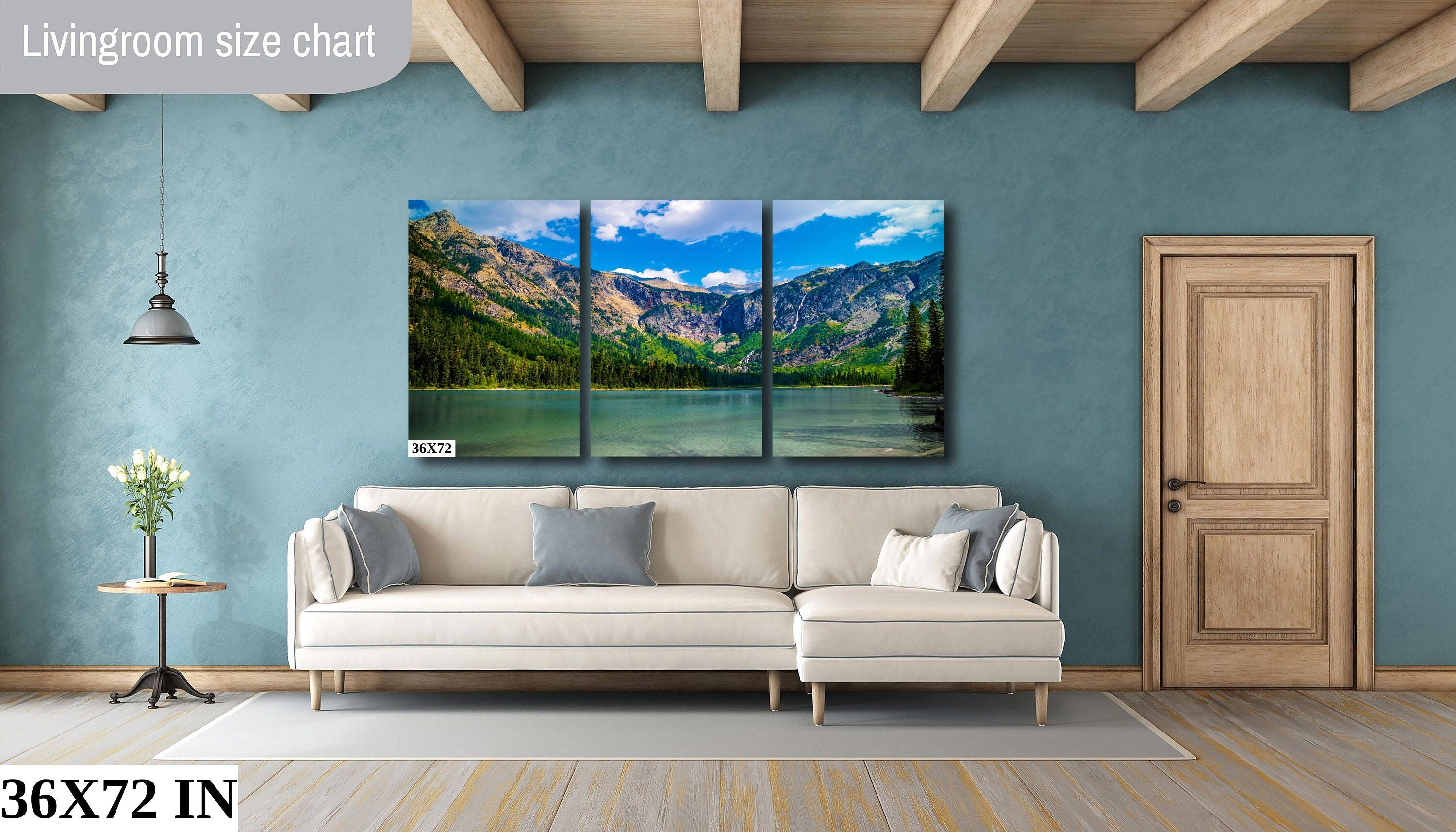 Veiled Tranquility: Avalanche Lake in the Heart of Glacier National Park Wall Art