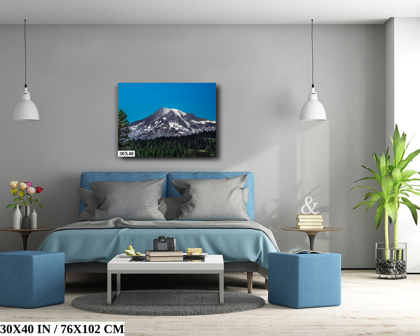 Peak Perfection: Mount Rainier Snowcapped Mountain Wall Art National Park