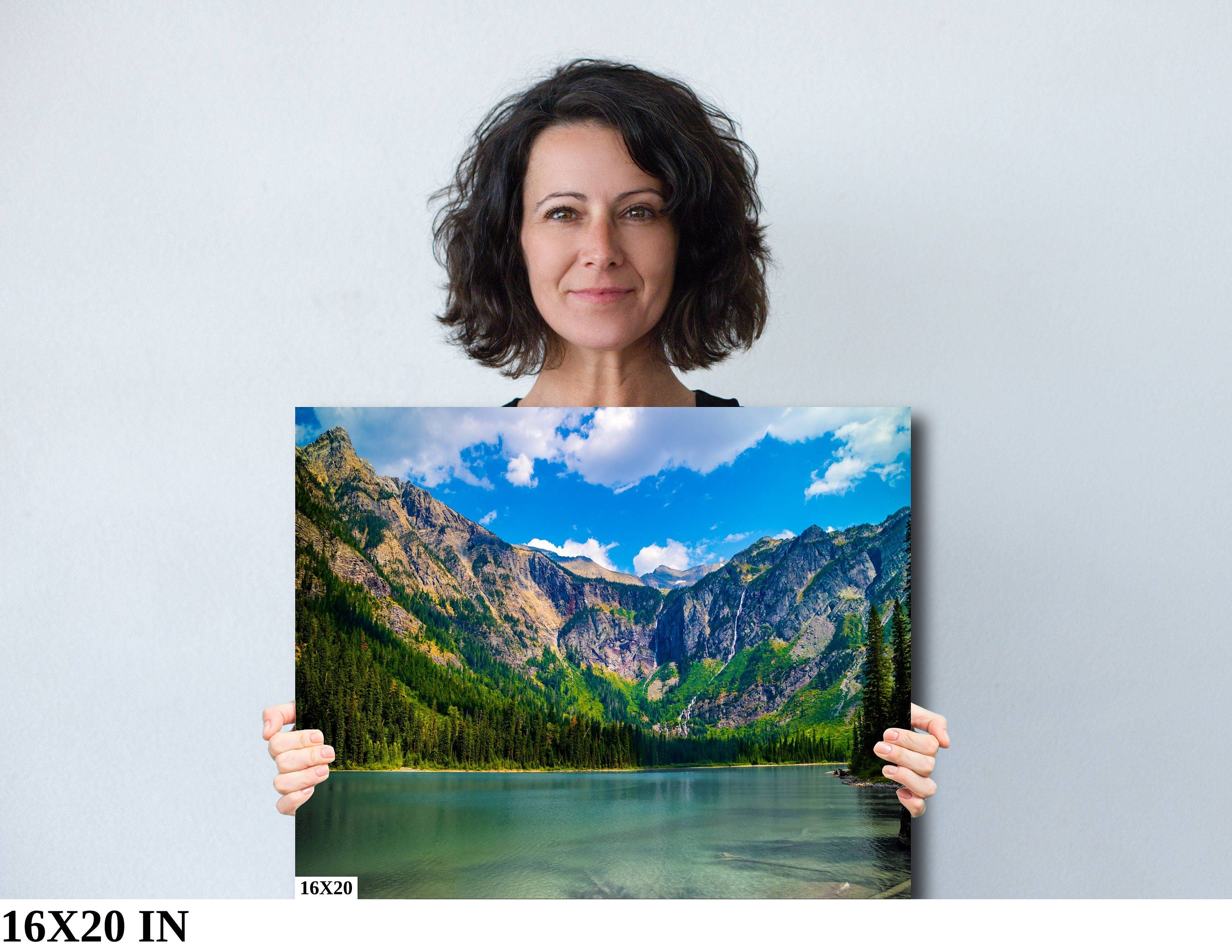 Veiled Tranquility: Avalanche Lake in the Heart of Glacier National Park Wall Art
