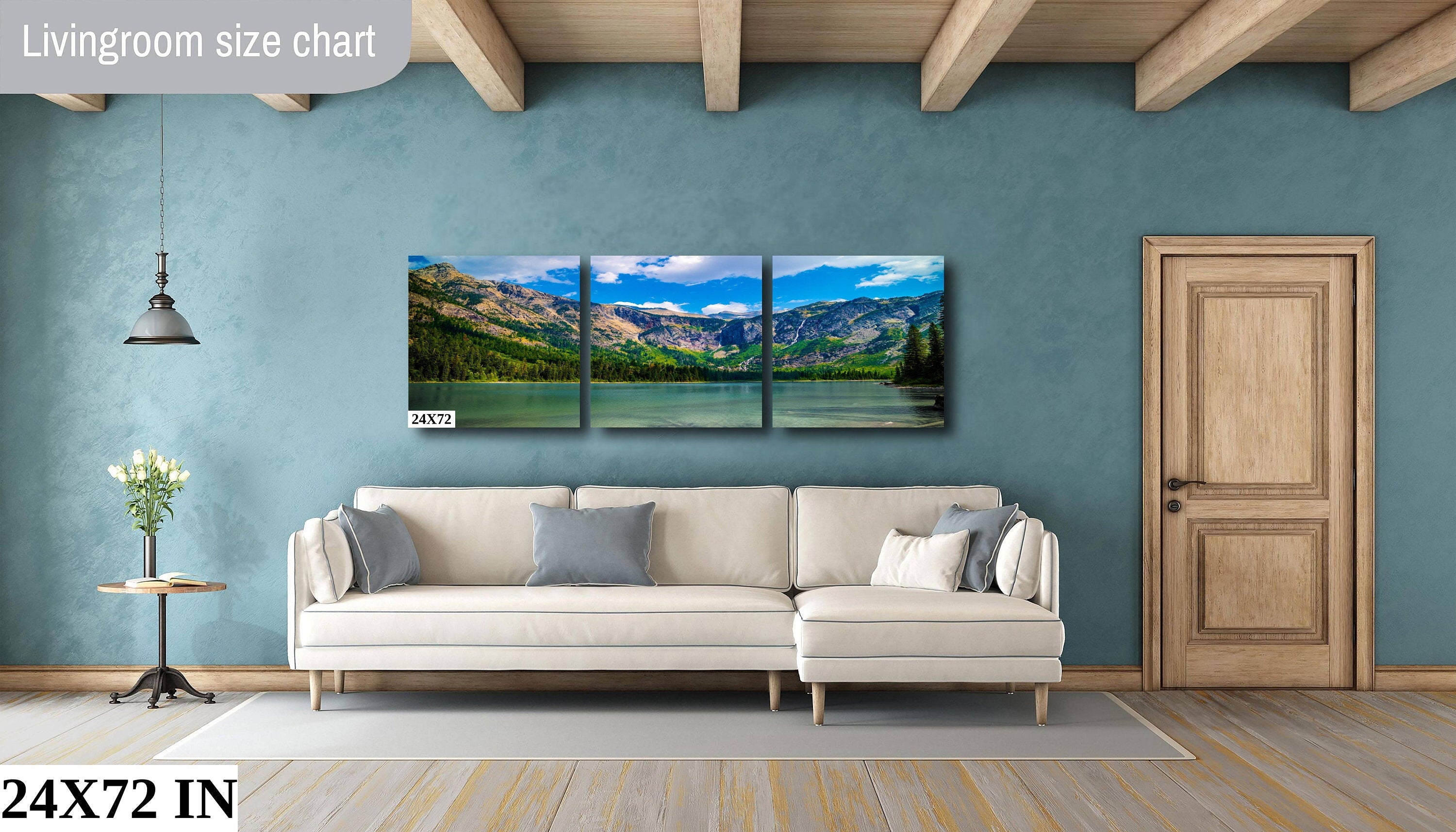 Veiled Tranquility: Avalanche Lake in the Heart of Glacier National Park Wall Art