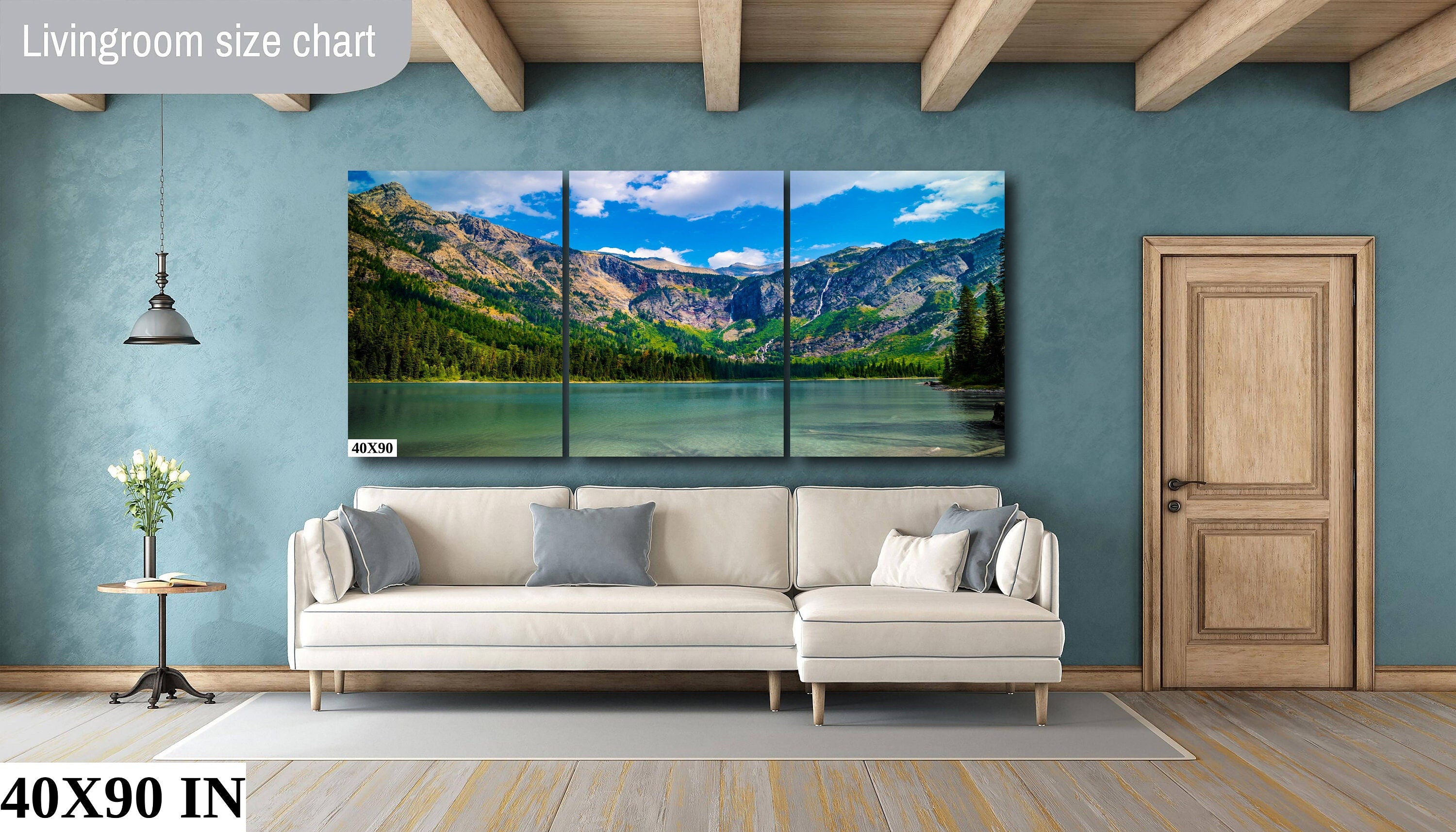 Veiled Tranquility: Avalanche Lake in the Heart of Glacier National Park Wall Art