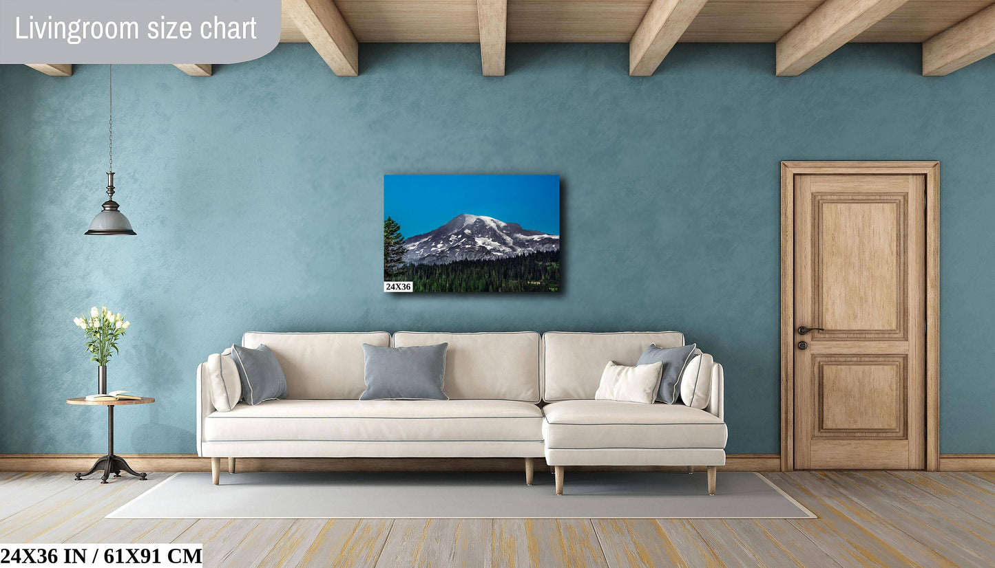 Peak Perfection: Mount Rainier Snowcapped Mountain Wall Art National Park