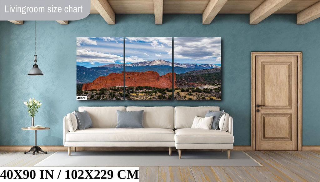 Legends Unveiled: Garden of the Gods and Pikes Peak Colorado Springs Landscape Wall Art Print