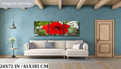 Ruby Blooms: Red Hawaiian Hibiscus Flower Photography Tropical Home Decor Wall Art Print