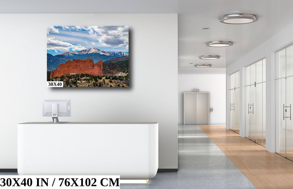 Legends Unveiled: Garden of the Gods and Pikes Peak Colorado Springs Landscape Wall Art Print