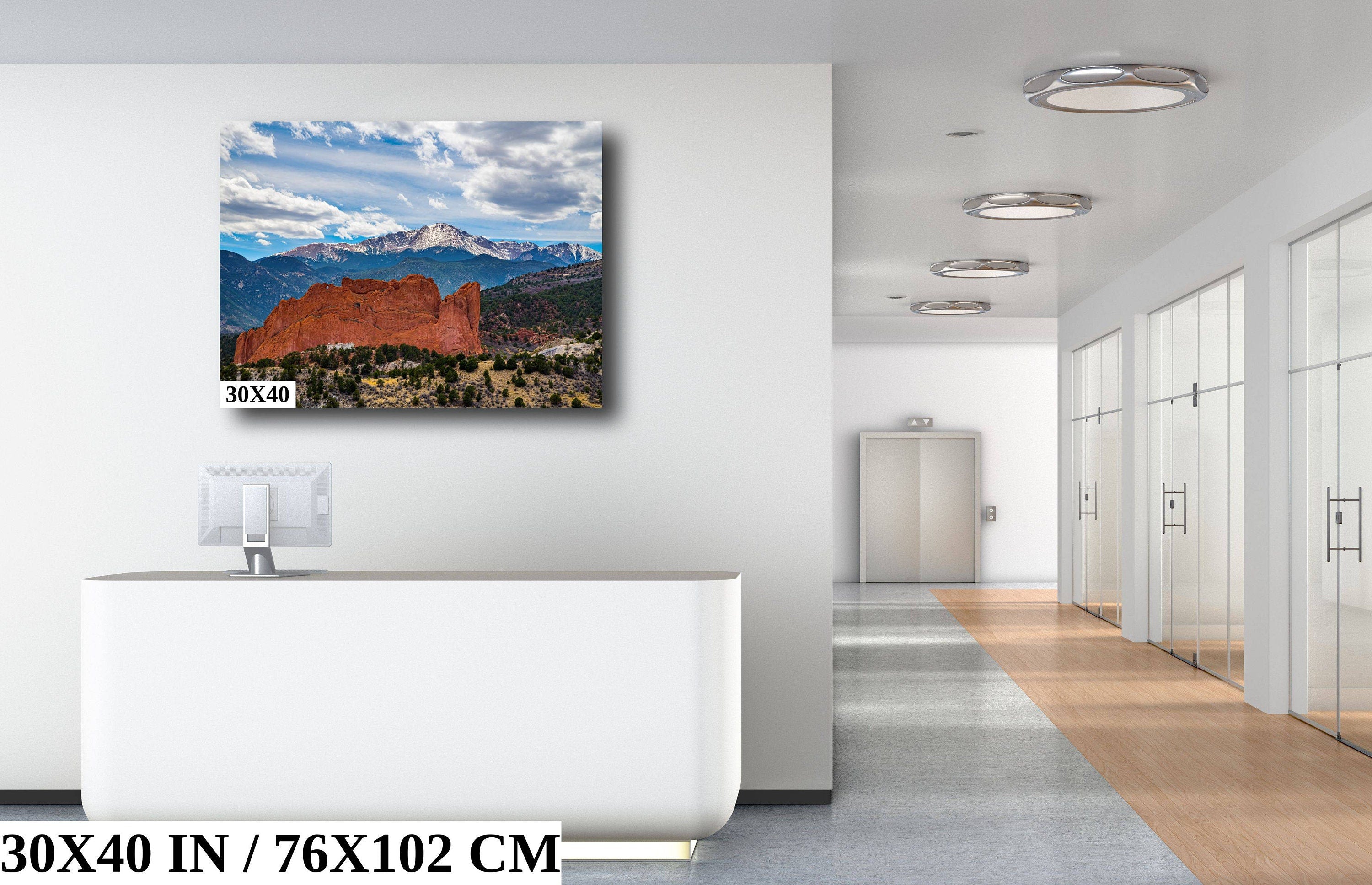 Legends Unveiled: Garden of the Gods and Pikes Peak Colorado Springs Landscape Wall Art Print