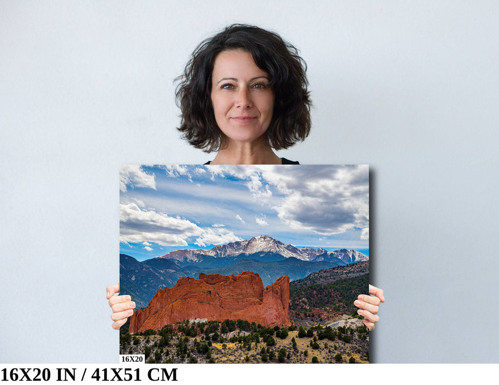 Legends Unveiled: Garden of the Gods and Pikes Peak Colorado Springs Landscape Wall Art Print