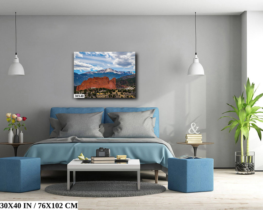 Legends Unveiled: Garden of the Gods and Pikes Peak Colorado Springs Landscape Wall Art Print