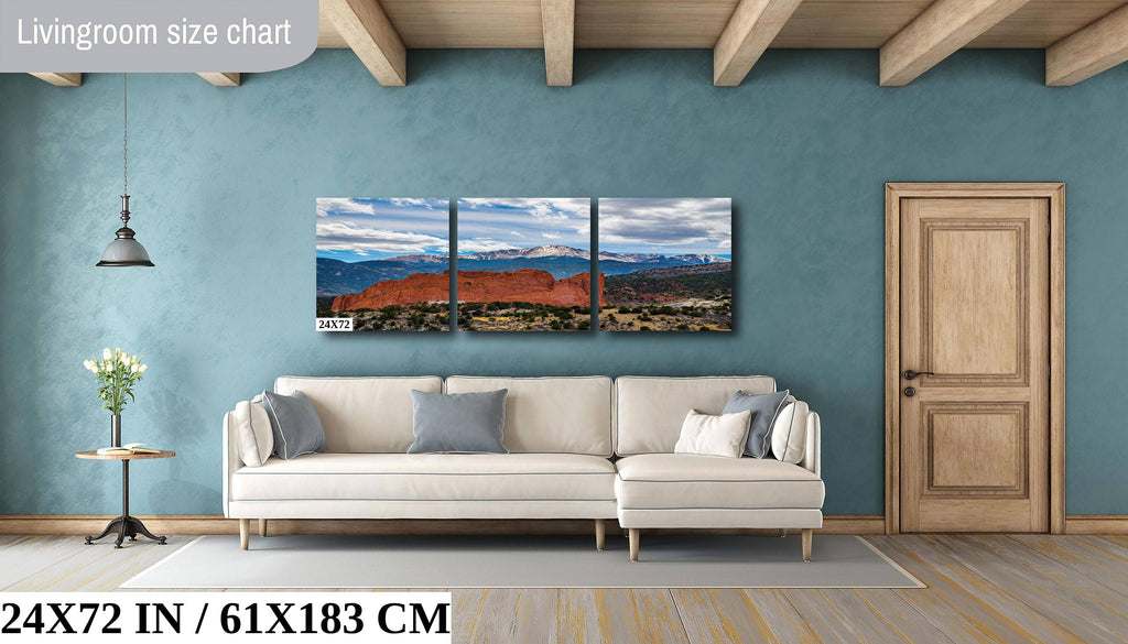 Legends Unveiled: Garden of the Gods and Pikes Peak Colorado Springs Landscape Wall Art Print