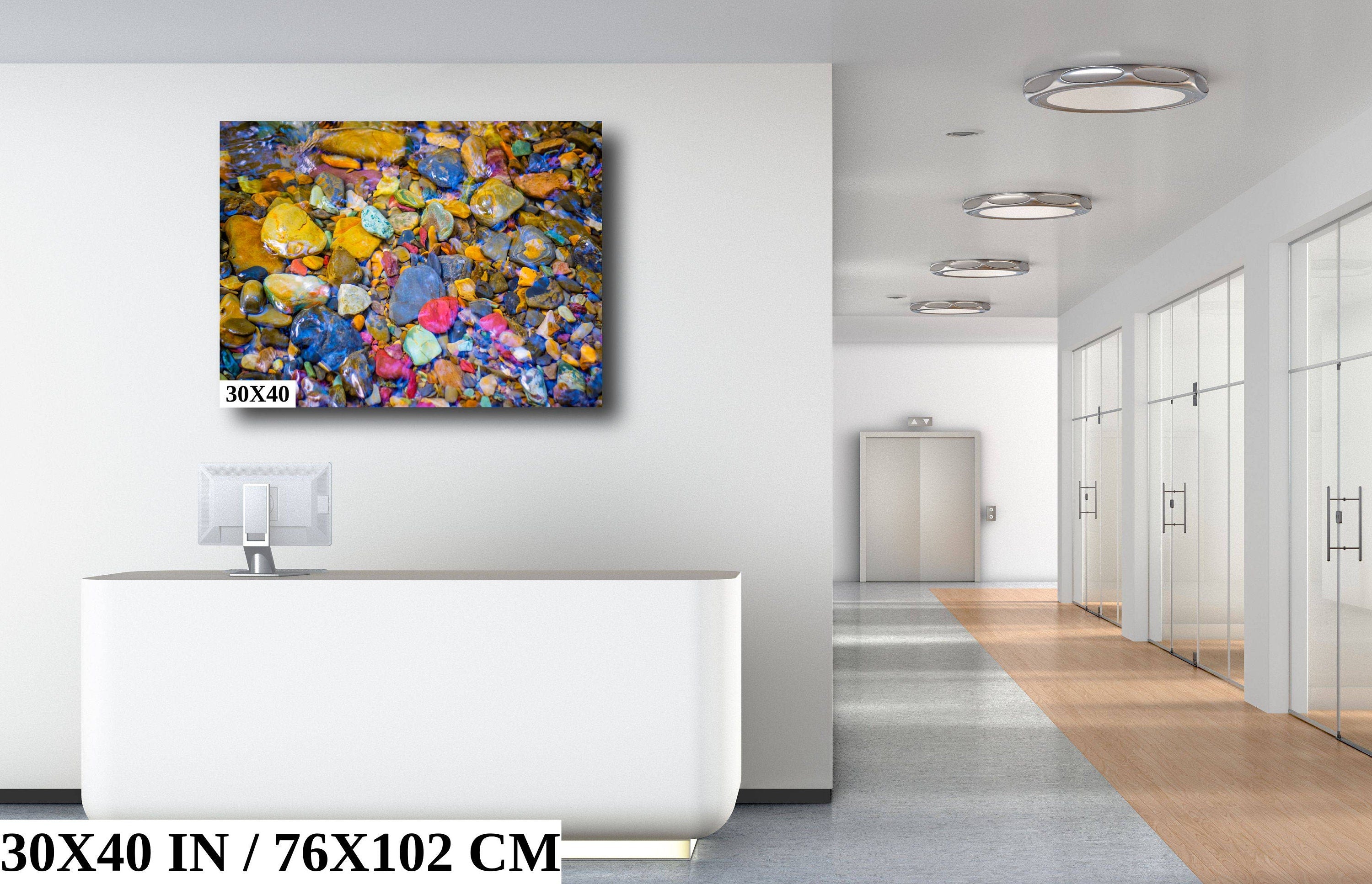 Lake McDonald Print: Rainbow Rocks, Glacier National Park
