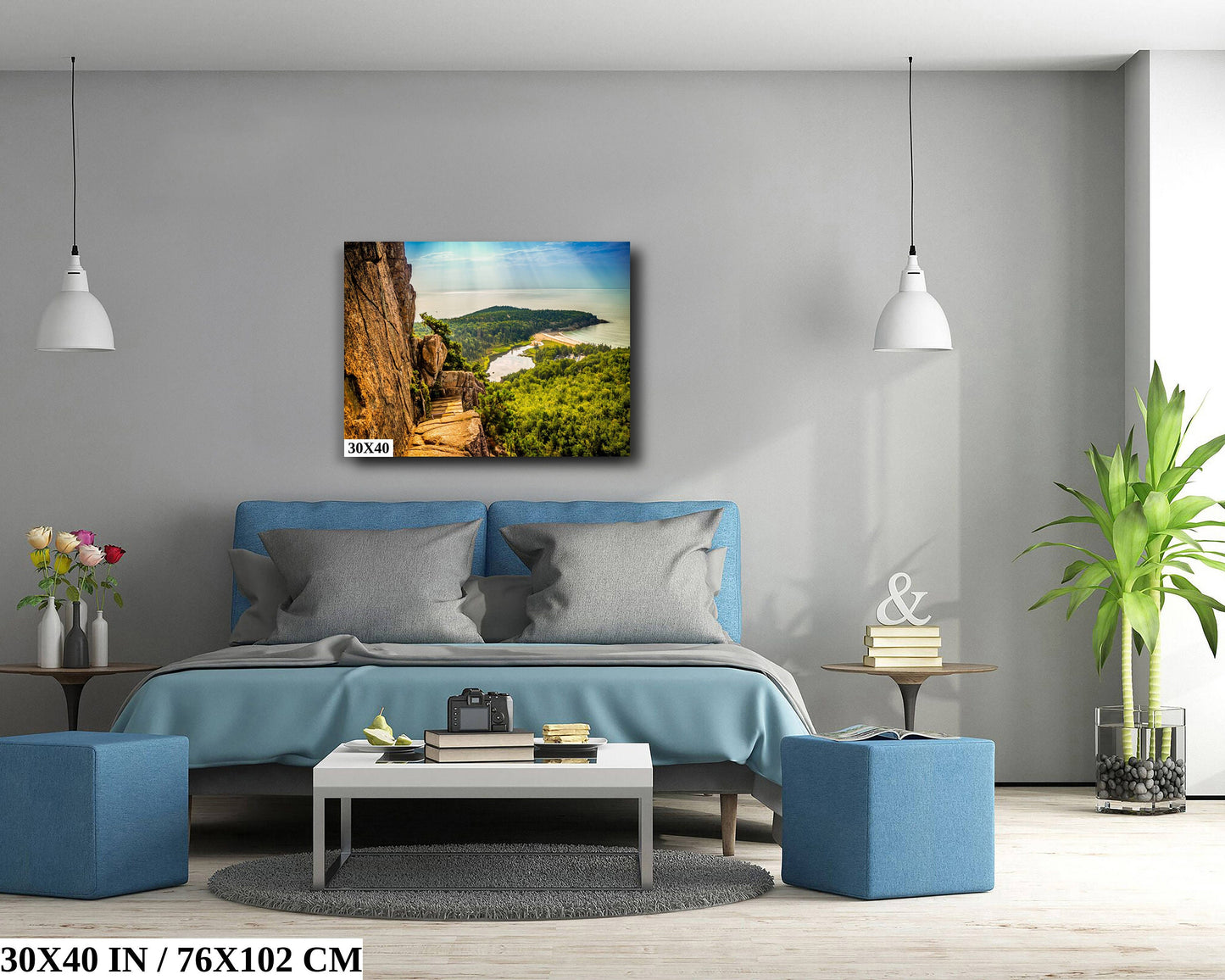 Trailblazing Adventure: Beehive Trail Acadia National Park Maine Photography Wall Art