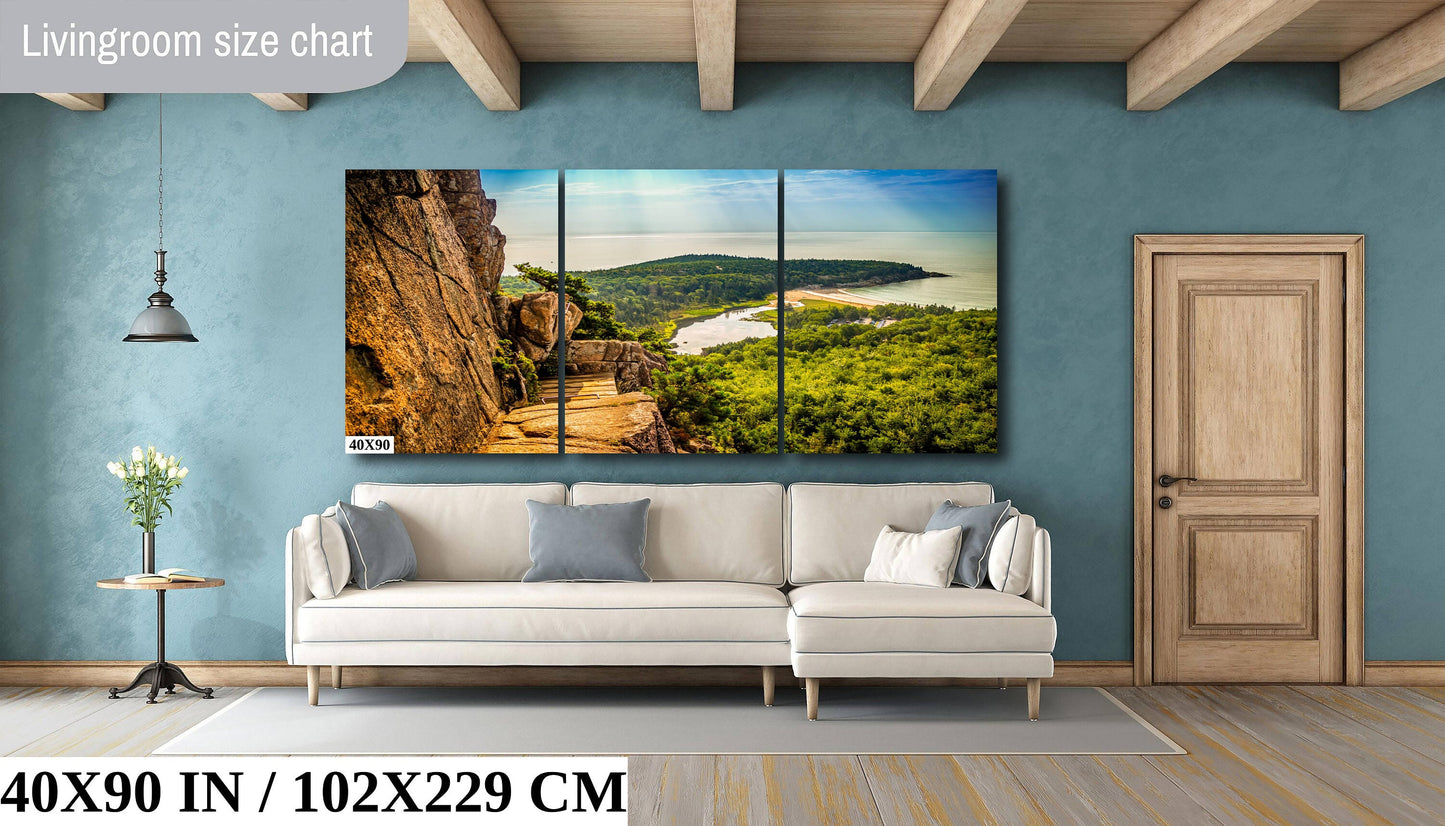 Trailblazing Adventure: Beehive Trail Acadia National Park Maine Photography Wall Art