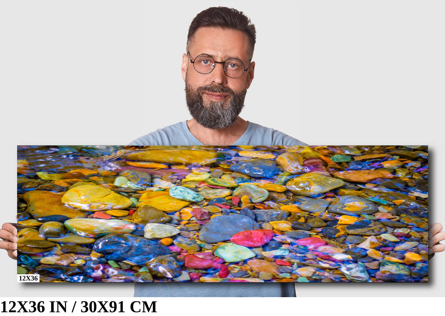 Lake McDonald Print: Rainbow Rocks, Glacier National Park