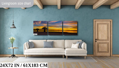 Lake Havasu Sunset: Arizona Palm Trees, Desert Landscape Photography Wall Arty