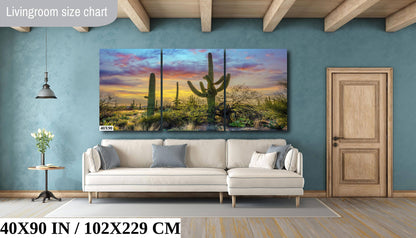 Sabino Canyon Saguaro Cactus Arizona Desert Nature Photography Wall Art