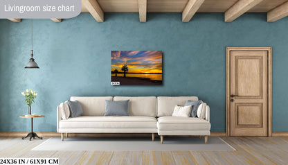 Lake Havasu Sunset: Arizona Palm Trees, Desert Landscape Photography Wall Arty