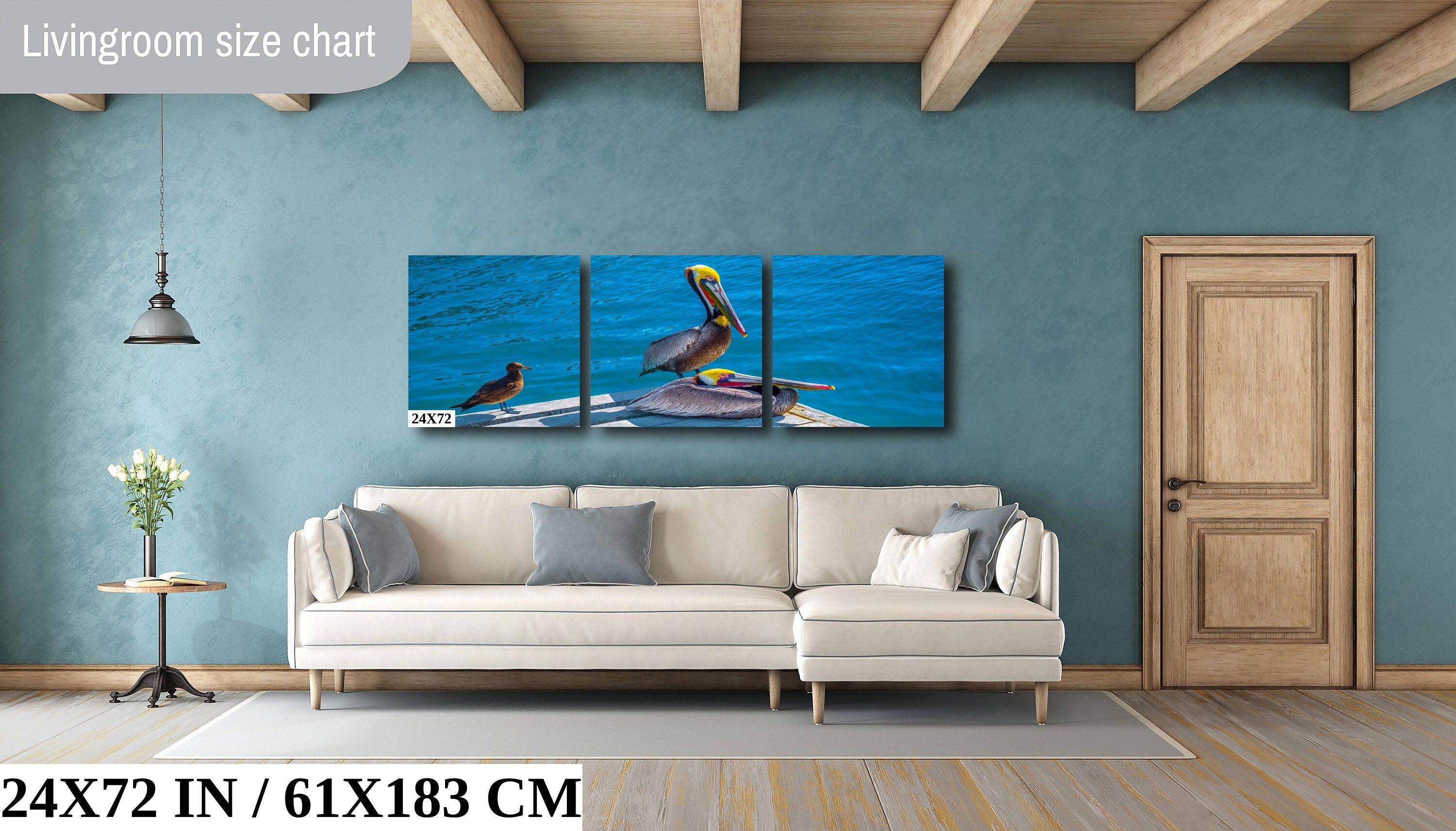 Ocean's Acrobats: Brown Pelican Wall Art Oceanside Photography Colorful Birds Canvas Print