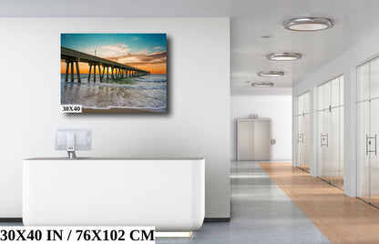 Coastal Awakening: Wrightsville Beach Photography Jonnie Mercers Fishing Pier North Carolina Architectural Seascape Wall Art