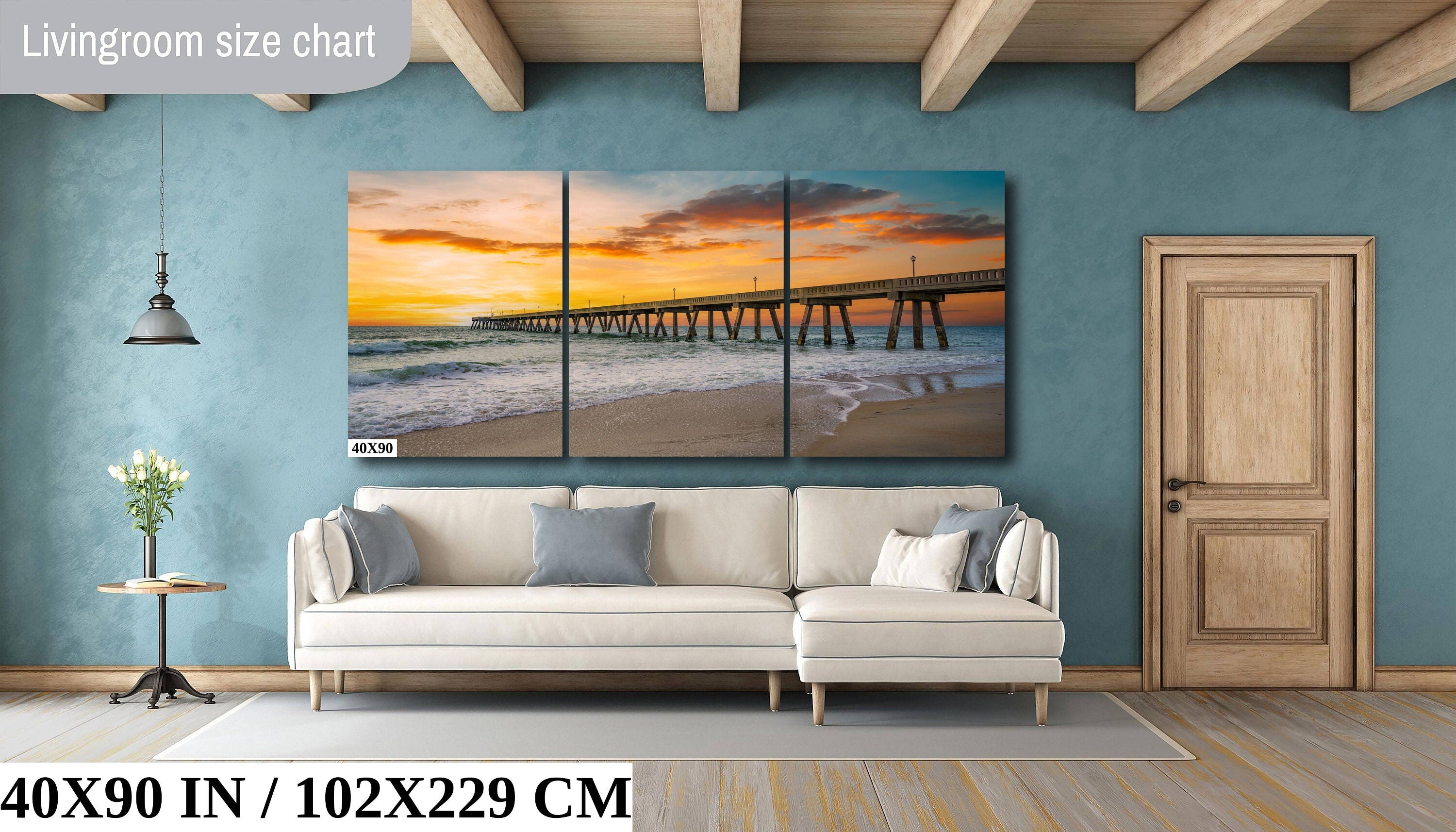 Seaside Renewal: Wrightsville Beach Photography North Carolina Seascape Wall Art Ocean Sunrise Metal Canvas Print