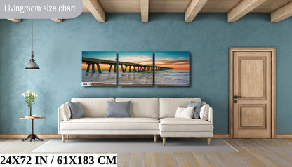 Coastal Awakening: Wrightsville Beach Photography Jonnie Mercers Fishing Pier North Carolina Architectural Seascape Wall Art