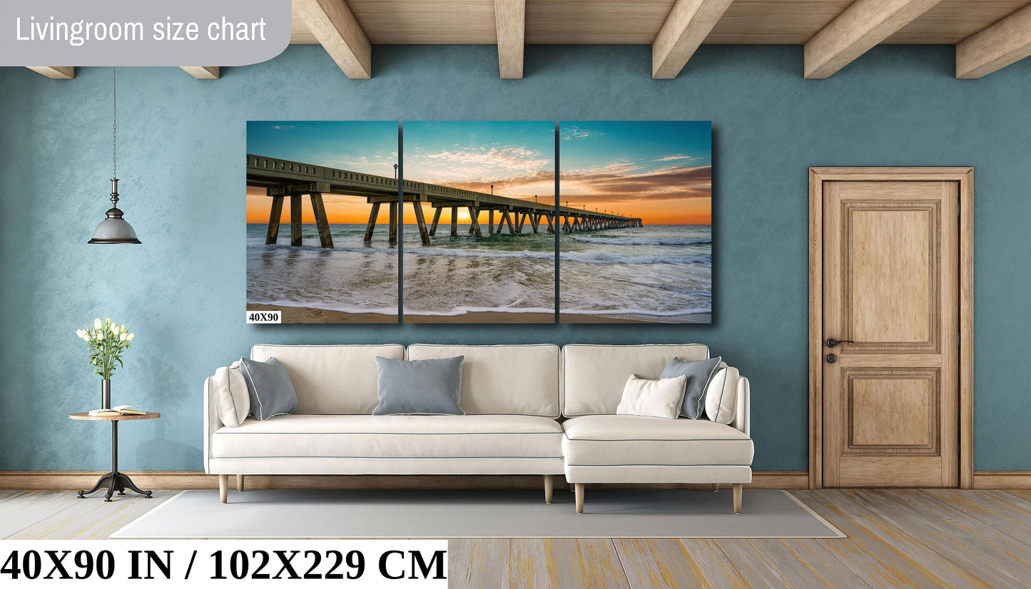 Coastal Awakening: Wrightsville Beach Photography Jonnie Mercers Fishing Pier North Carolina Architectural Seascape Wall Art