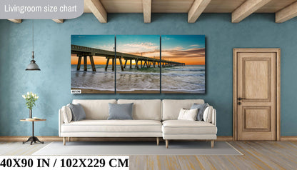 Coastal Awakening: Wrightsville Beach Photography Jonnie Mercers Fishing Pier North Carolina Architectural Seascape Wall Art
