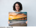Seaside Renewal: Wrightsville Beach Photography North Carolina Seascape Wall Art Ocean Sunrise Metal Canvas Print