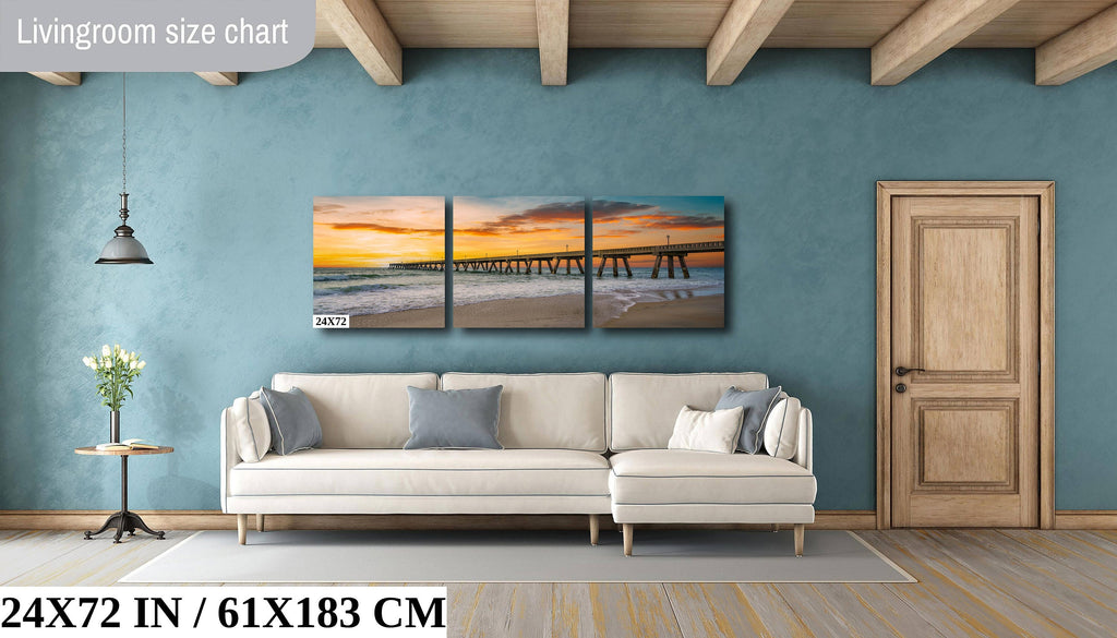 Seaside Renewal: Wrightsville Beach Photography North Carolina Seascape Wall Art Ocean Sunrise Metal Canvas Print
