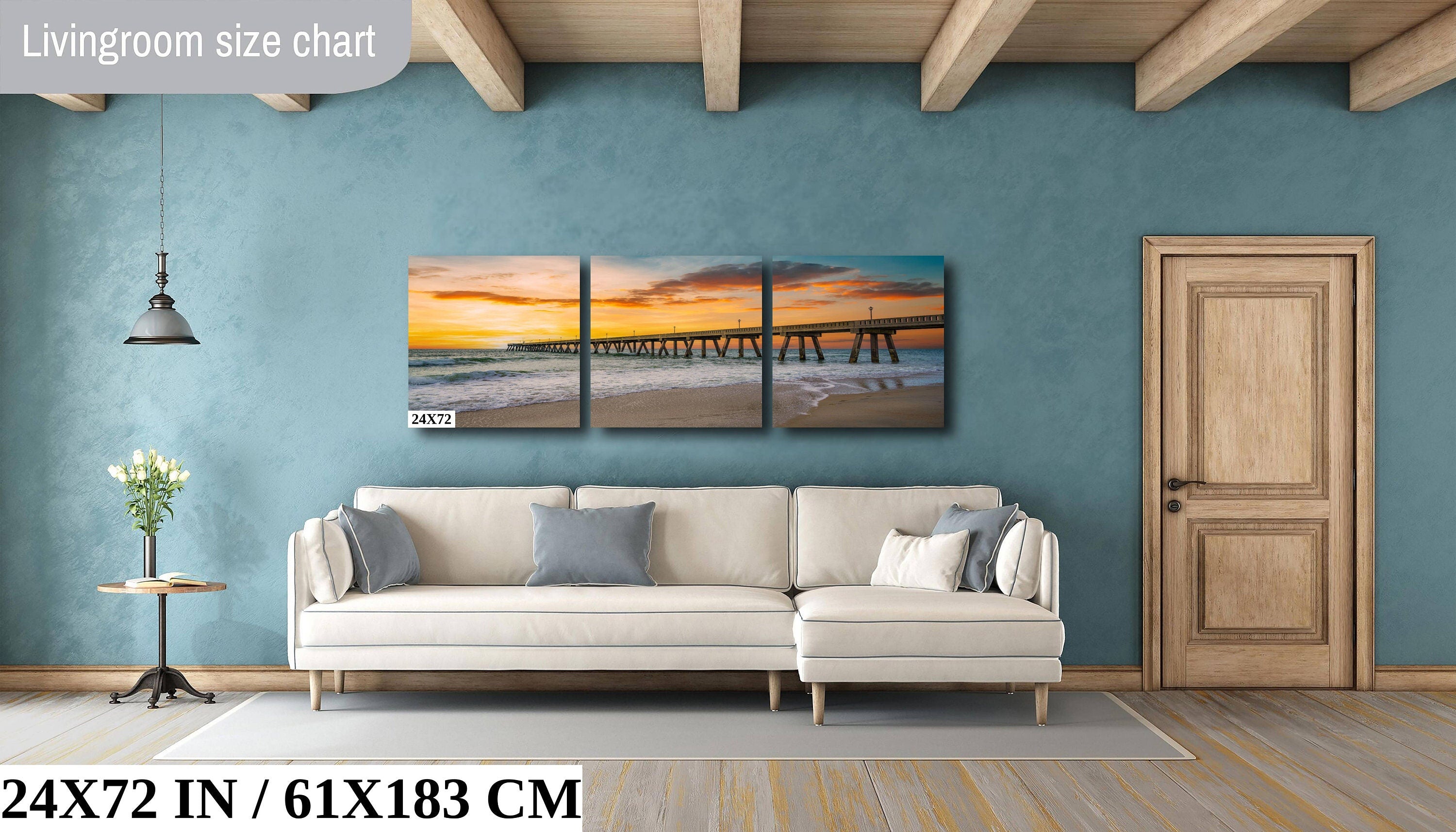 Seaside Renewal: Wrightsville Beach Photography North Carolina Seascape Wall Art Ocean Sunrise Metal Canvas Print