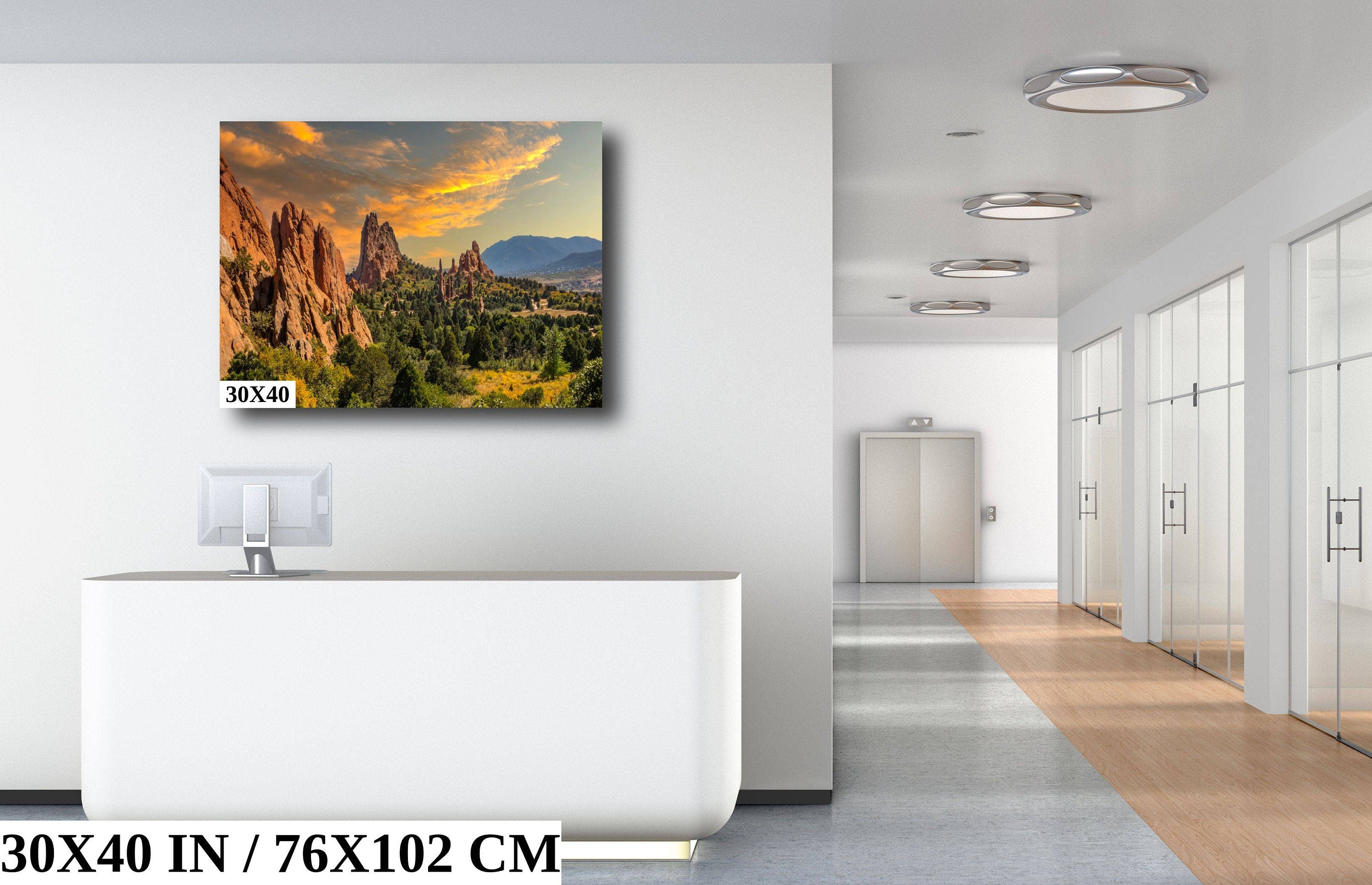 Divine Encounters: Garden of the Gods Wall Art Colorado Springs Landscape Photography Canvas Metal Print