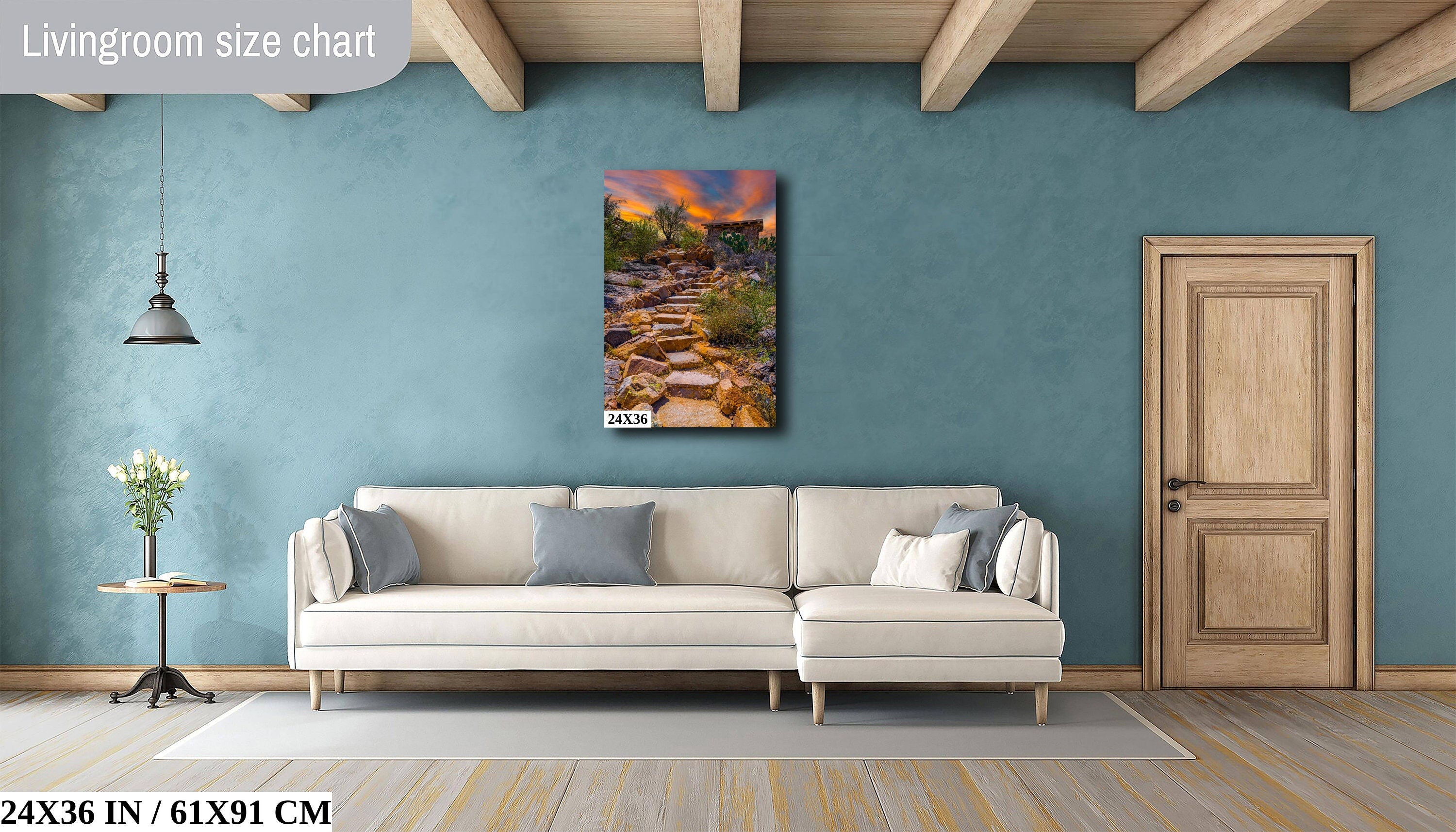 Mystique of Stone Stairs: Saguaro National Park Tucson Arizona Portrait Desert Photography Wall Art