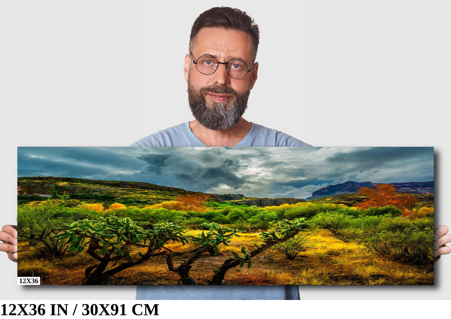 Stormy Glow: Arizona American Southwest Landscape Photography Nature Wall Art Nature Canvas Print