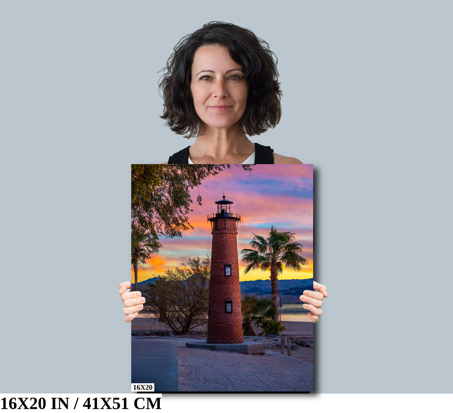 Lighthouse Glow Lake Havasu at Sunset Arizona Photography Wall Art
