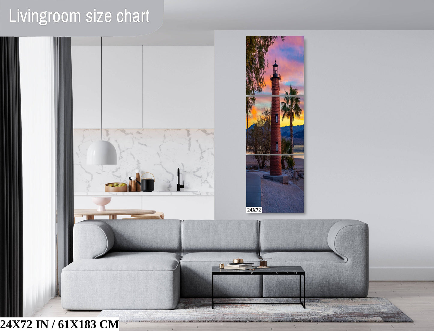 Lighthouse Glow Lake Havasu at Sunset Arizona Photography Wall Art