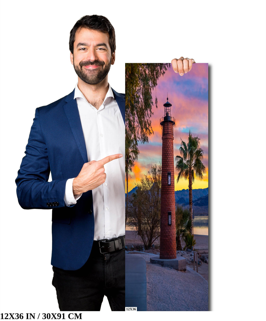 Lighthouse Glow Lake Havasu at Sunset Arizona Photography Wall Art