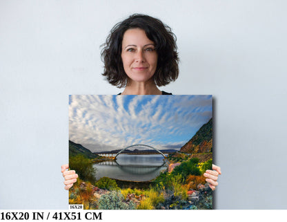 Reflections of Connection: Lake Roosevelt Bridge