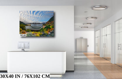 Reflections of Connection: Lake Roosevelt Bridge