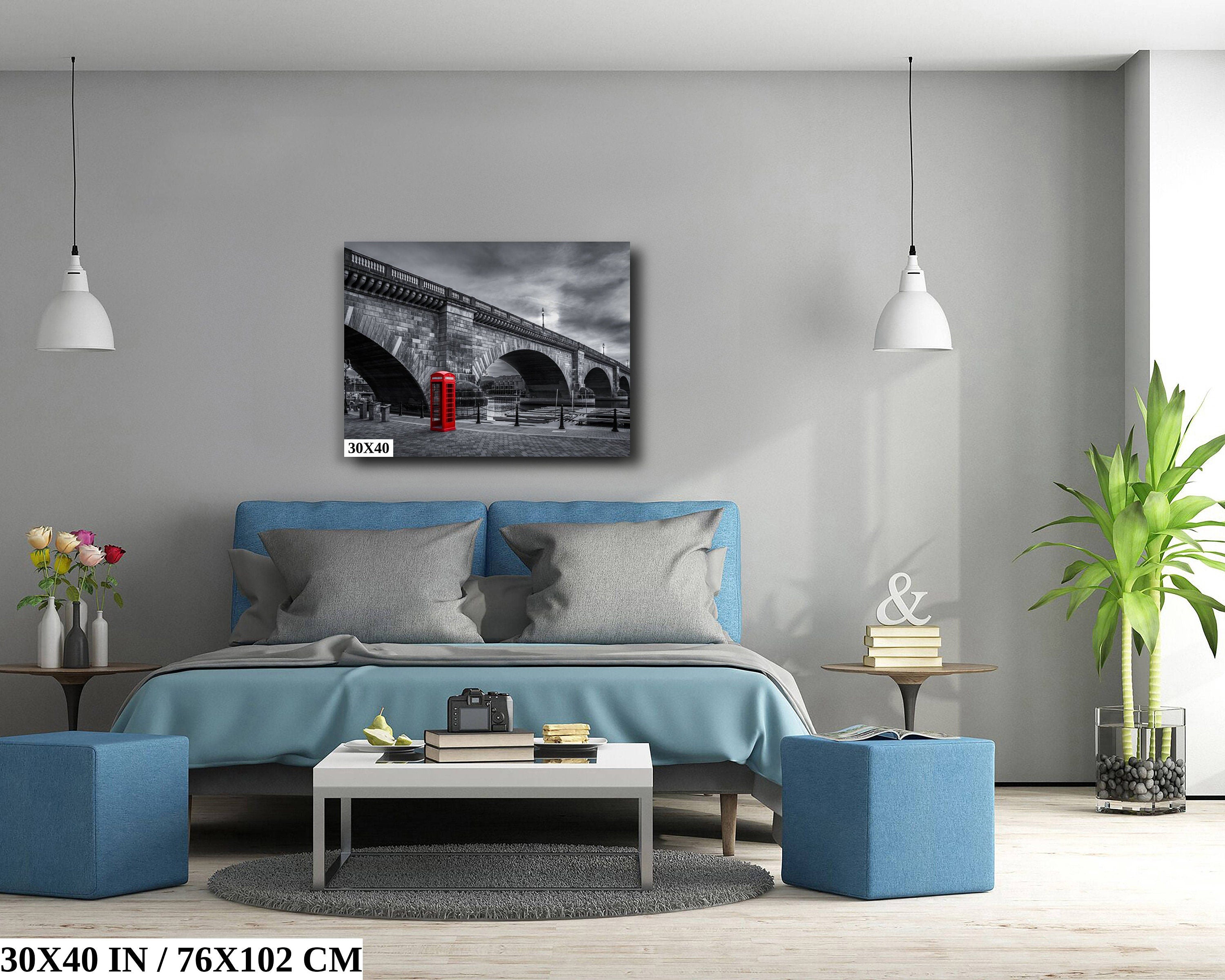 Red Phone Booth: London Bridge Photography Wall Art