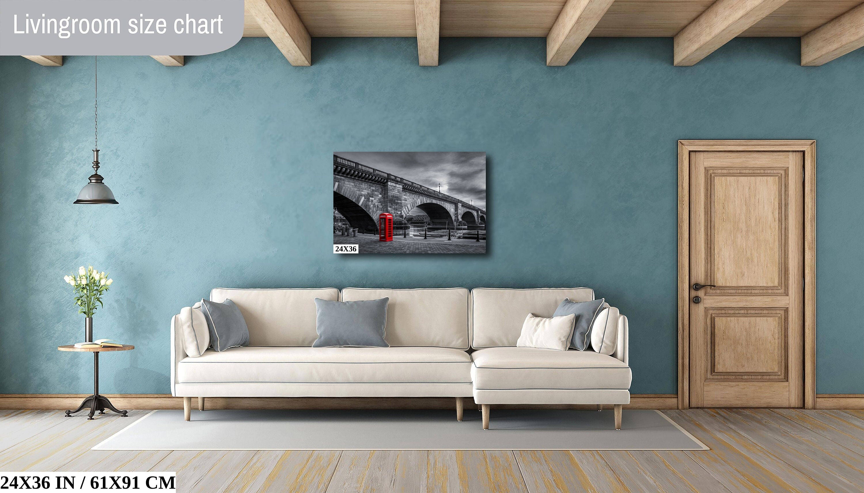 Red Phone Booth: London Bridge Photography Wall Art
