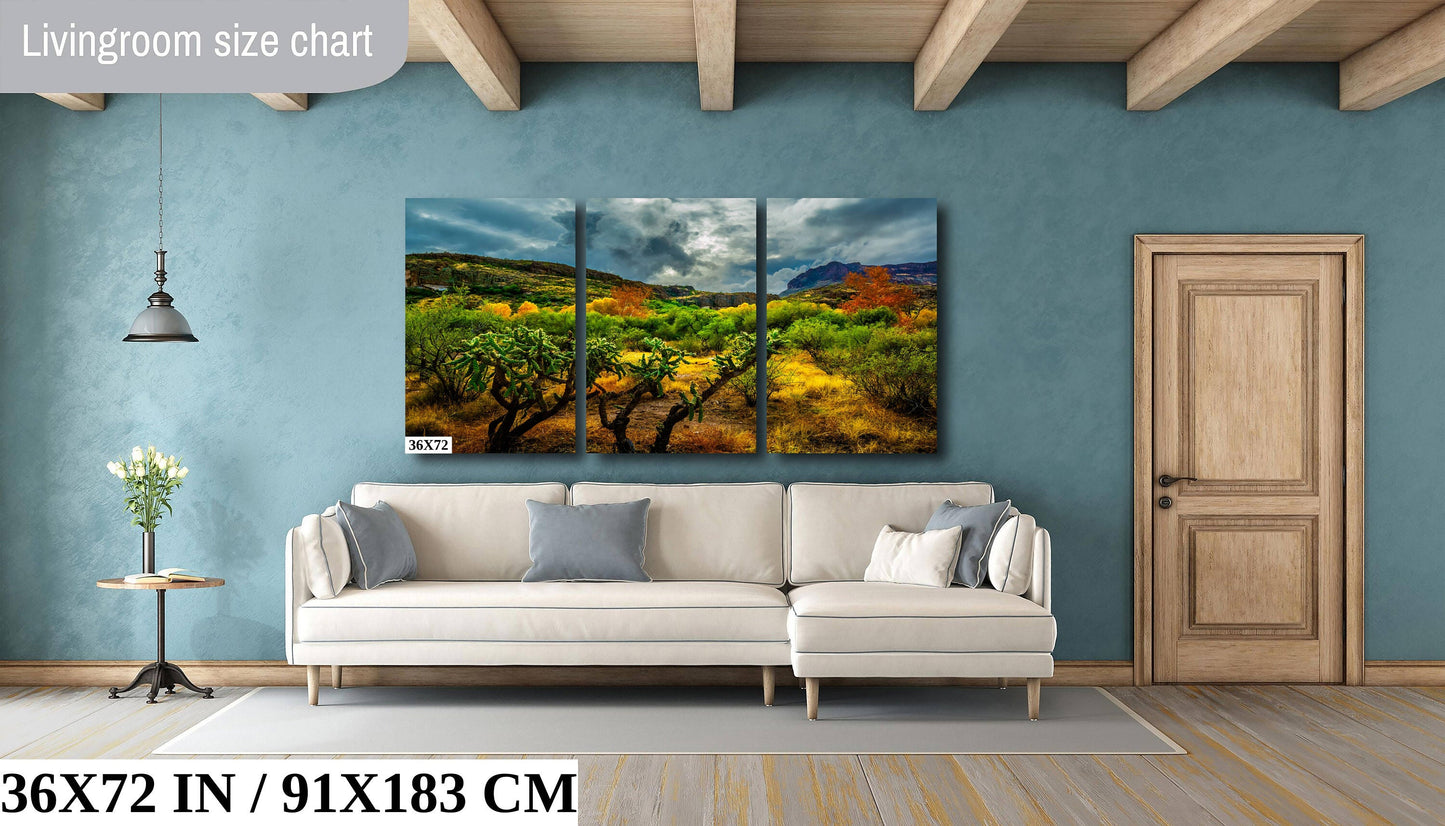 Stormy Glow: Arizona American Southwest Landscape Photography Nature Wall Art Nature Canvas Print