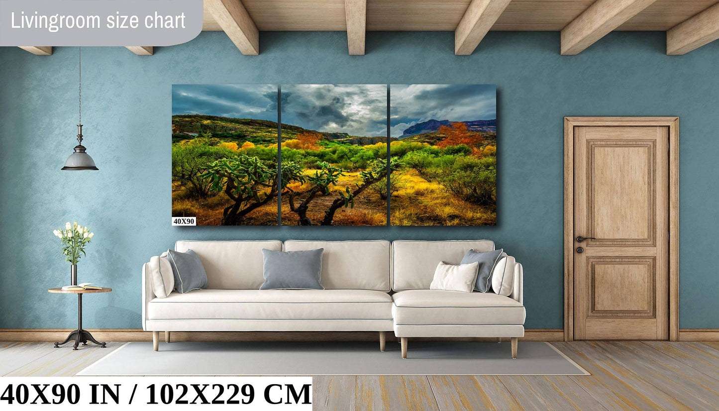 Stormy Glow: Arizona American Southwest Landscape Photography Nature Wall Art Nature Canvas Print