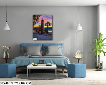 Lighthouse Glow Lake Havasu at Sunset Arizona Photography Wall Art
