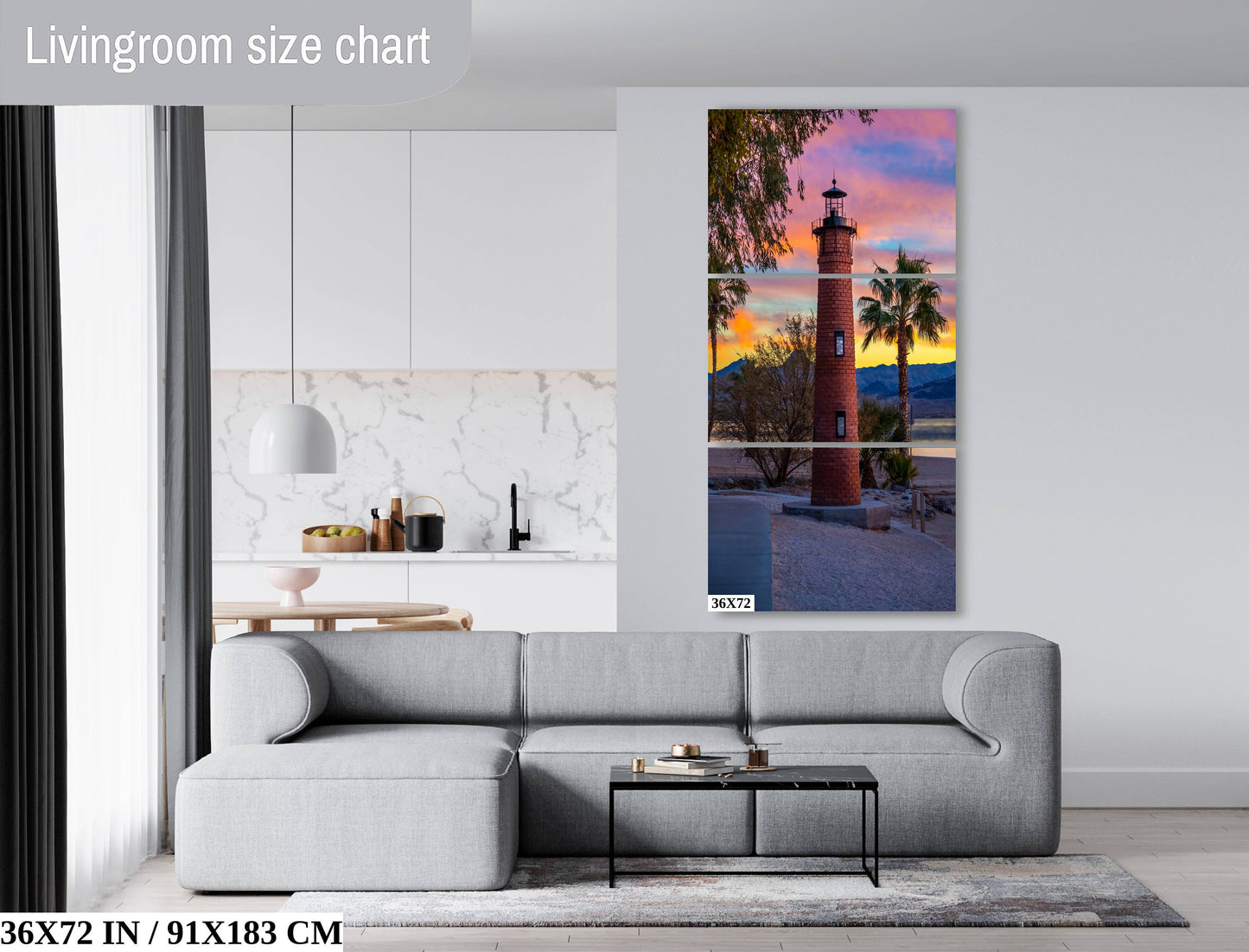 Lighthouse Glow Lake Havasu at Sunset Arizona Photography Wall Art