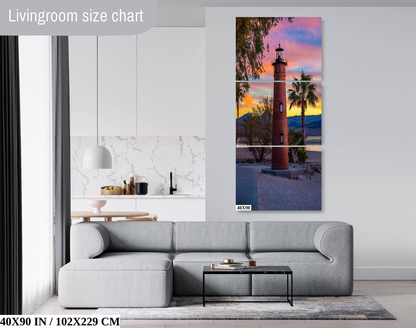 Lighthouse Glow Lake Havasu at Sunset Arizona Photography Wall Art